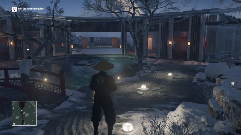 The hospital is very stylized and pretty. There’s also, as you can see, That One NPC Who Can See Through Every Disguise.